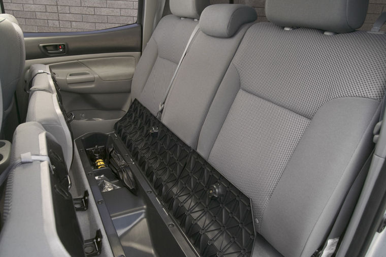 toyota tacoma double cab rear seat storage #3