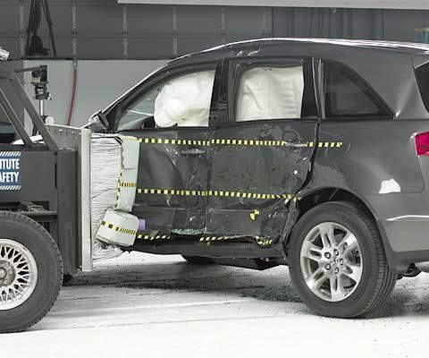 2008 Acura MDX IIHS Side Impact Crash Test Picture