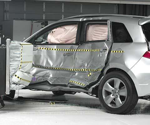 2008 Acura RDX IIHS Side Impact Crash Test Picture