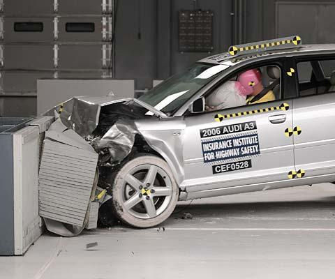 2010 Audi A3 IIHS Frontal Impact Crash Test Picture