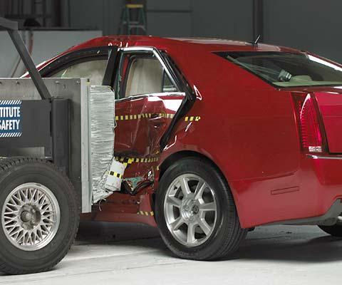 2008 Cadillac CTS IIHS Side Impact Crash Test Picture