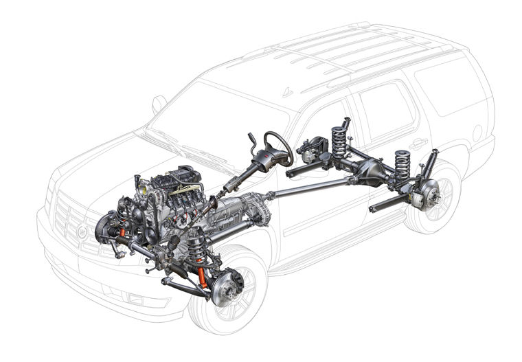 2008 Cadillac Escalade Drivetrain Picture