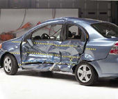 2008 Chevrolet Aveo IIHS Side Impact Crash Test Picture