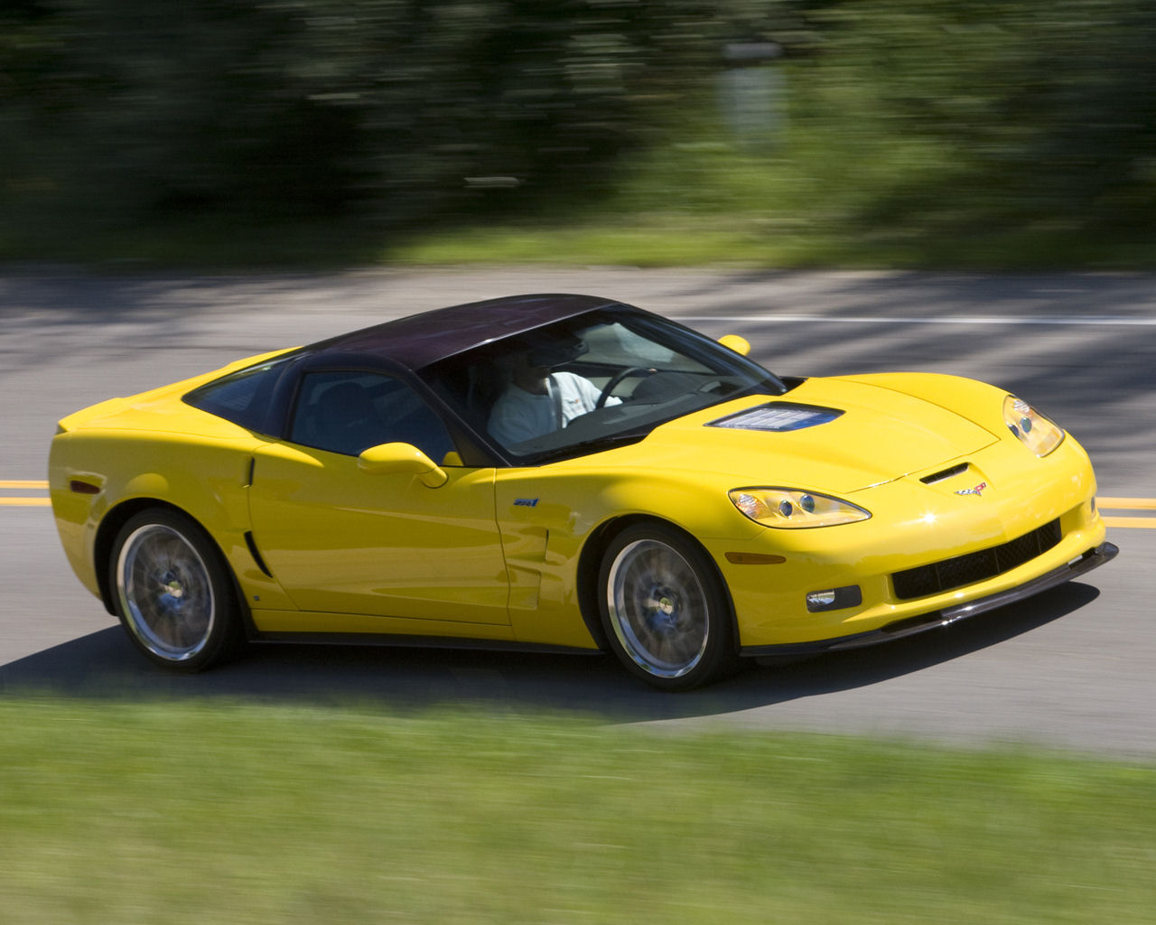 Yellow Chevrolet Corvette zr1