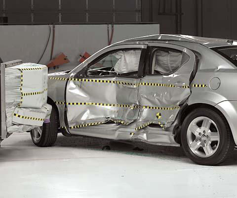 2011 Chrysler 200 IIHS Side Impact Crash Test Picture