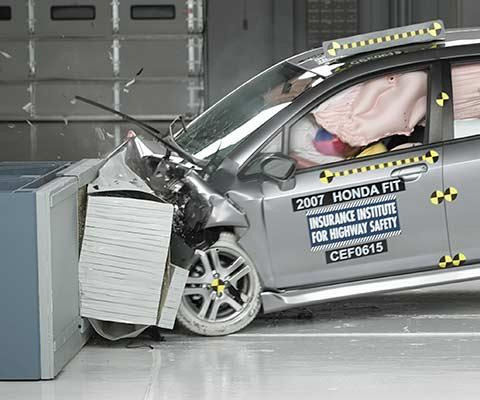 2007 Honda Fit IIHS Frontal Impact Crash Test Picture