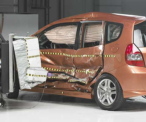 2007 Honda Fit IIHS Side Impact Crash Test Picture