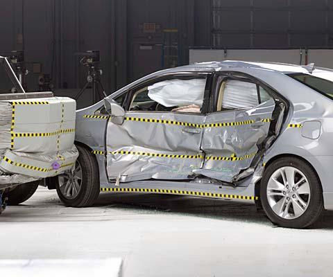 2011 Lexus HS 250h IIHS Side Impact Crash Test Picture