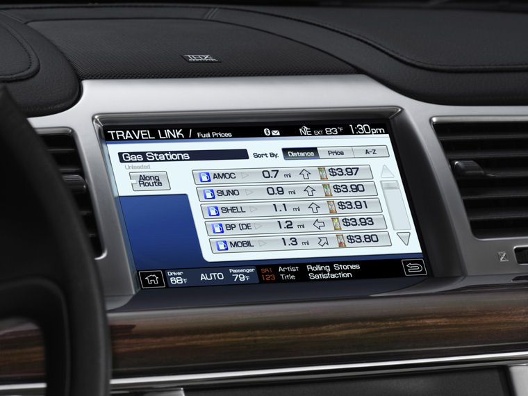 2010 Lincoln MKS Dask Screen Picture