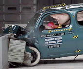 2010 Nissan Cube IIHS Frontal Impact Crash Test Picture