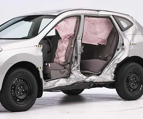 2008 Nissan Rogue IIHS Side Impact Crash Test Picture