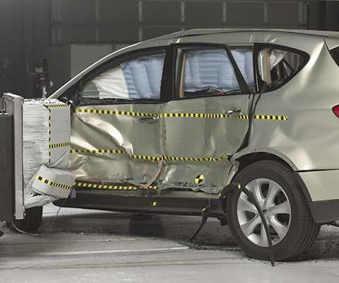 2010 Subaru Tribeca IIHS Side Impact Crash Test Picture