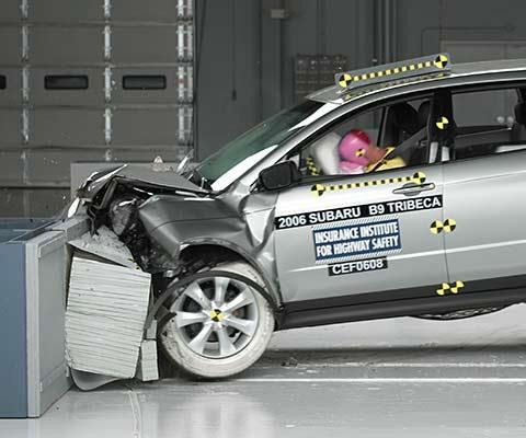 2011 Subaru Tribeca IIHS Frontal Impact Crash Test Picture