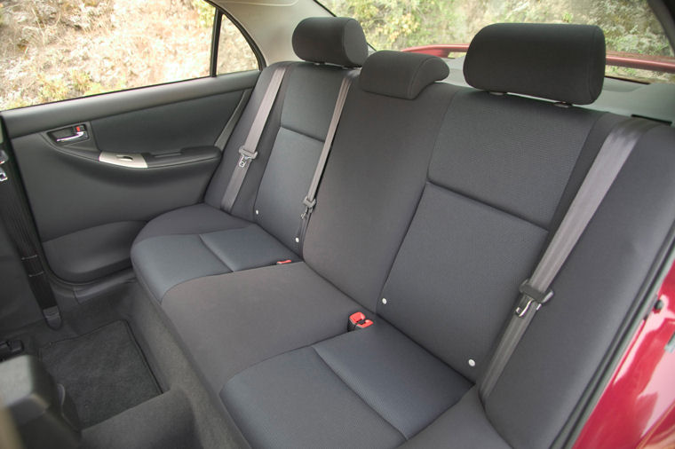 2006 Toyota Corolla XRS Rear Seats Picture