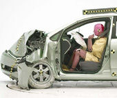 2009 Toyota Prius IIHS Frontal Impact Crash Test Picture